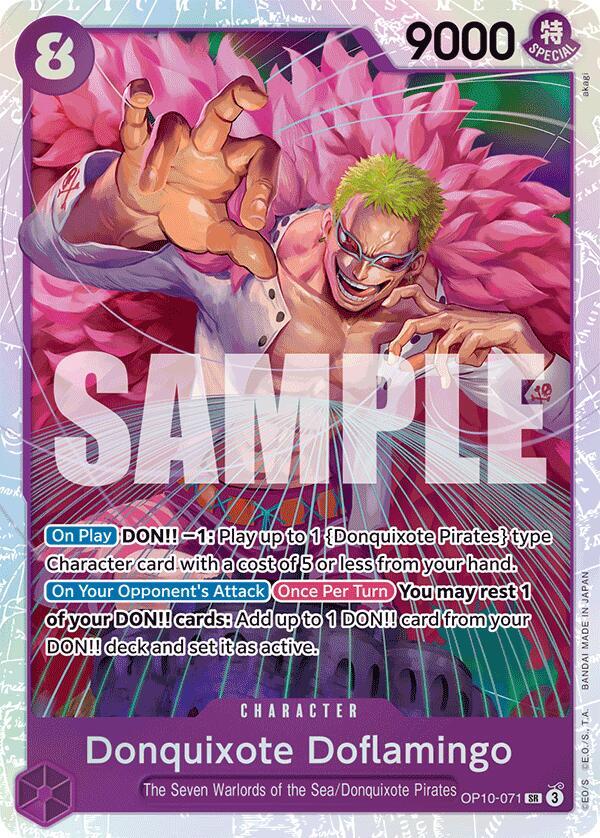 Donquixote Doflamingo OP10-071 Super Rare Royal Blood One Piece Foil Near Mint