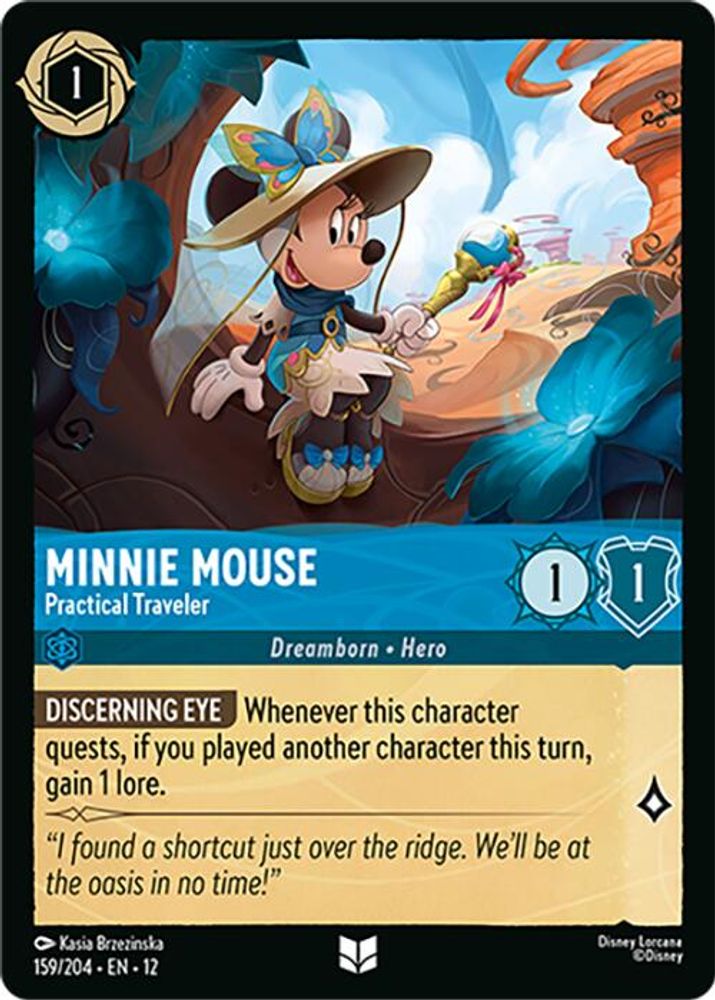 Minnie Mouse - Practical Traveler 159/204 Uncommon Wilds Unknown Lorcana NM