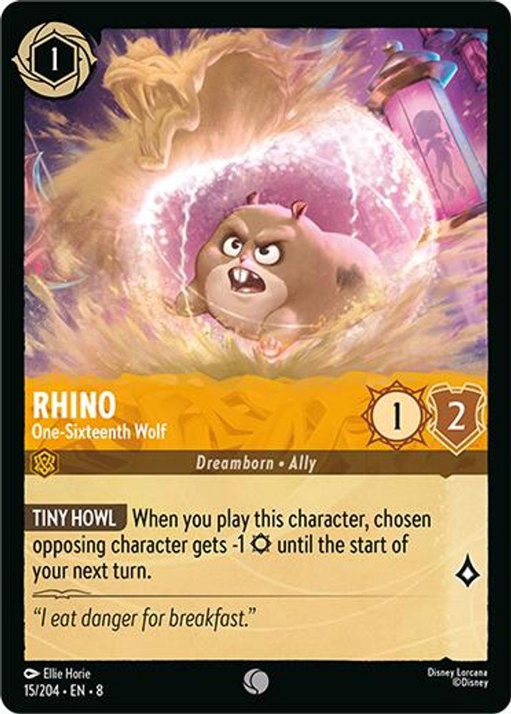Rhino - One-Sixteenth Wolf 15/204 Common Reign of Jafar Lorcana Near Mint