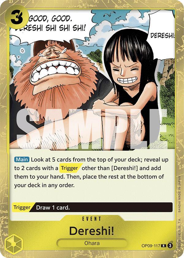 Dereshi! OP09-117 Rare Emperors in the New World One Piece Foil Near Mint