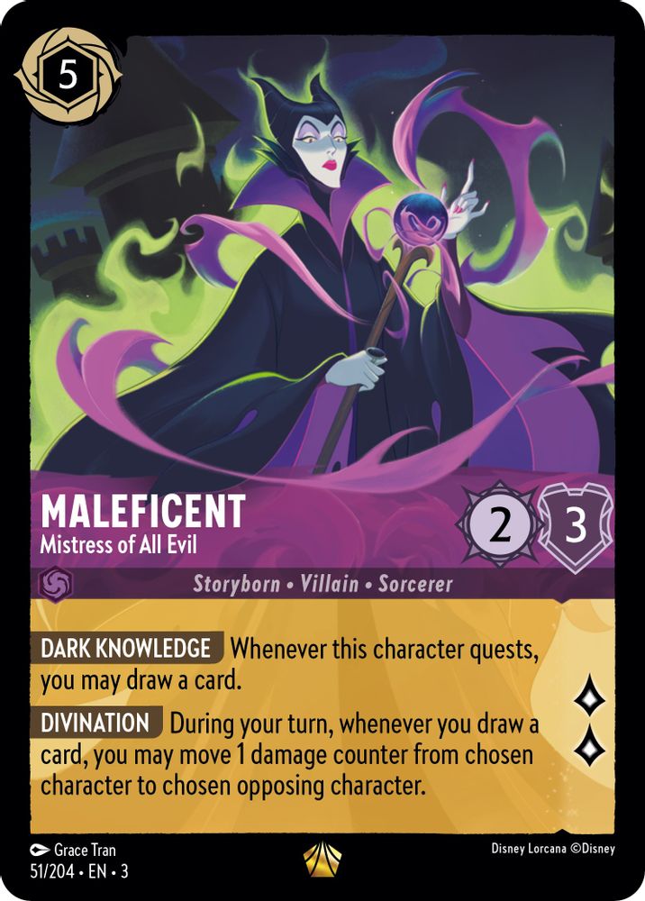 Maleficent - Mistress of All Evil 51/204 Legendary Into the Inklands Lorcana NM