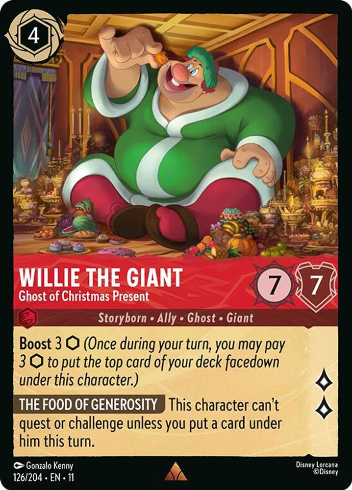 Willie the Giant - Ghost of Christmas Present 126/204 Winterspell Lorcana NM
