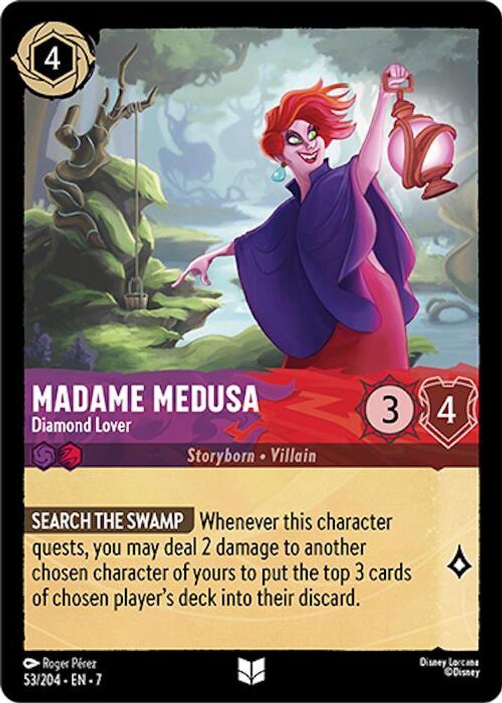 Madame Medusa - Diamond Lover 53/204 Uncommon Archazia's Island Lorcana NM