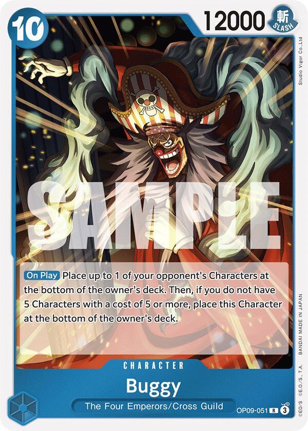 Buggy (051) OP09-051 Rare Emperors in the New World One Piece Foil Near Mint