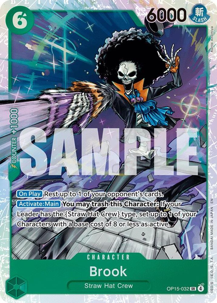 Brook OP15-032 Super Rare Adventure on Kami's Island One Piece Foil Near Mint