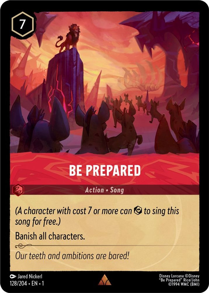 Be Prepared 128/204 Rare The First Chapter Lorcana Near Mint