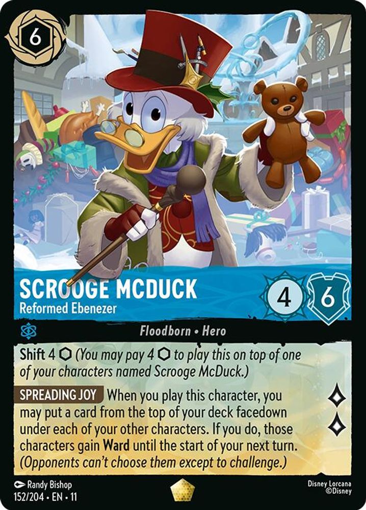 Scrooge McDuck - Reformed Ebenezer 152/204 Legendary Winterspell Lorcana NM