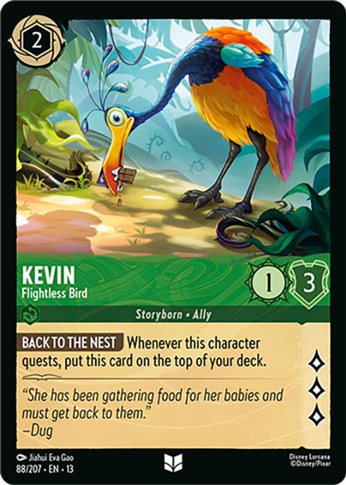 Kevin - Flightless Bird 88/204 Uncommon Attack of the Vine! Lorcana Near Mint