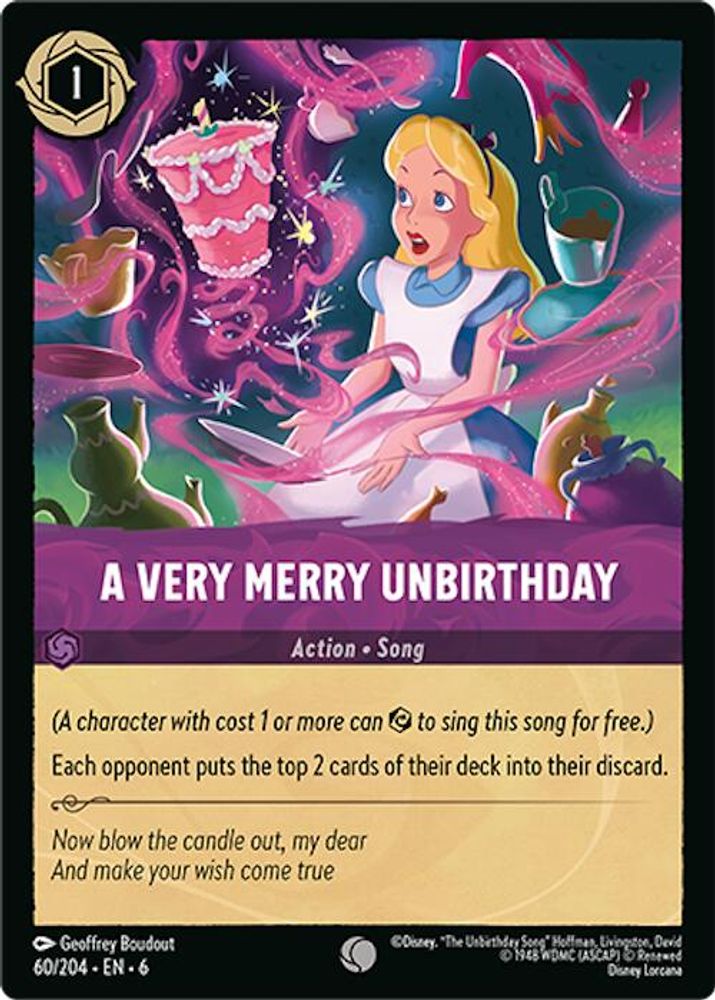 A Very Merry Unbirthday 60/204 Common Azurite Sea Lorcana Near Mint