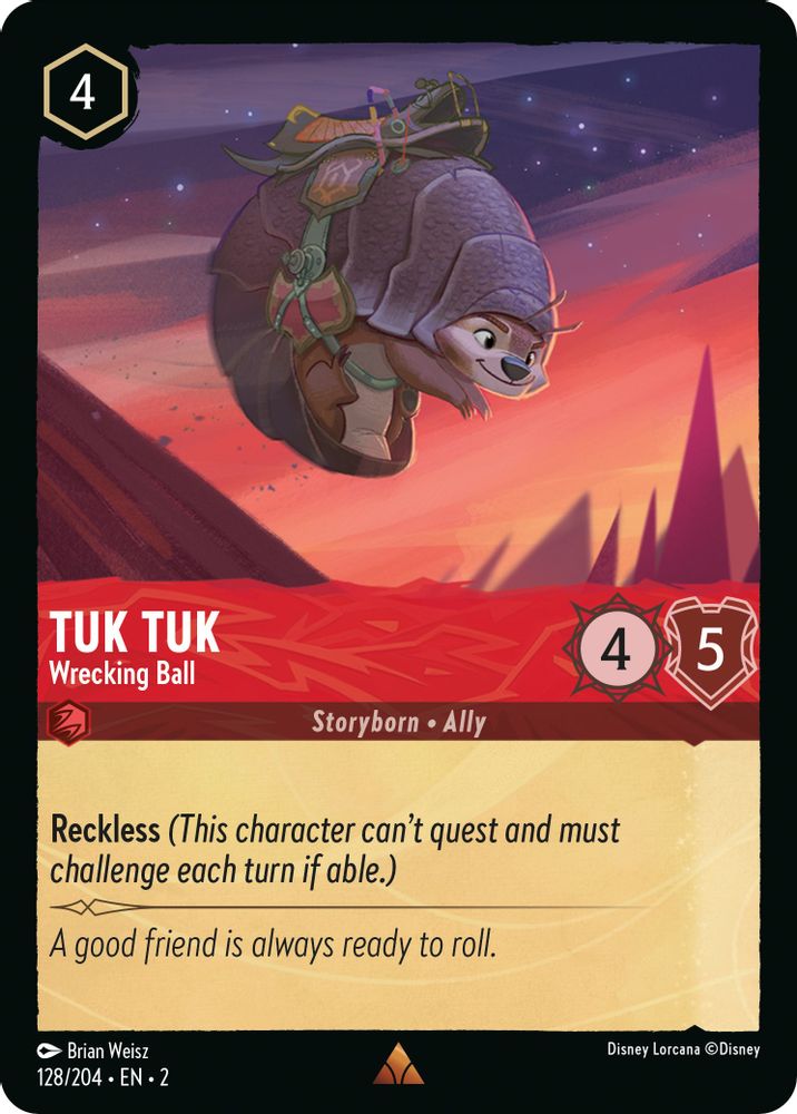 Tuk Tuk - Wrecking Ball 128/204 Rare Rise of the Floodborn Lorcana Near Mint