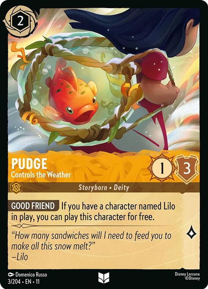 Pudge - Controls the Weather 3/204 Uncommon Winterspell Lorcana Near Mint
