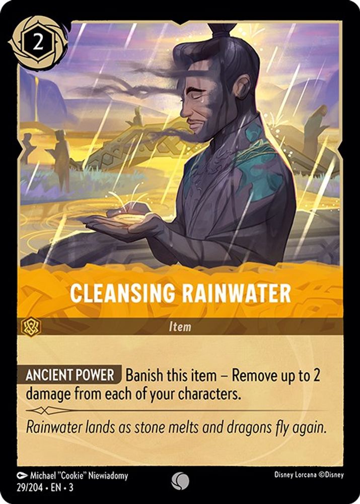 Cleansing Rainwater 29/204 Common Into the Inklands Lorcana Near Mint