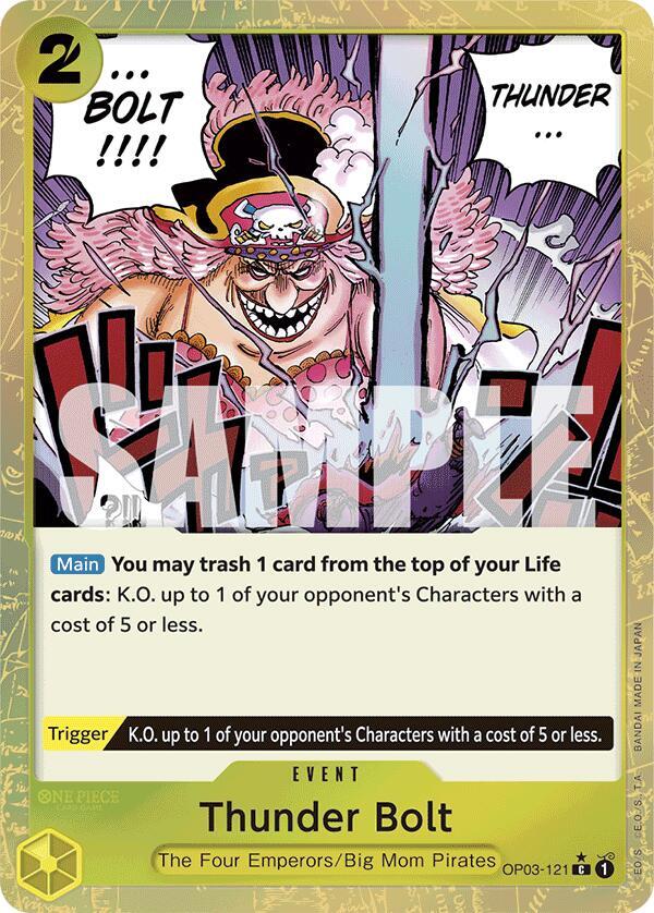 Thunder Bolt (Textured Foil) OP03-121 Premium Booster -The Best- One Piece NM