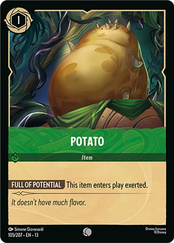 Potato 105/204 Common Attack of the Vine! Lorcana Near Mint
