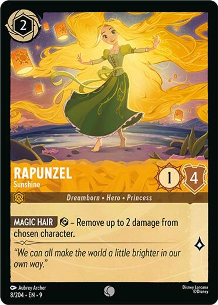 Rapunzel - Sunshine 8/204 Common Fabled Lorcana Near Mint