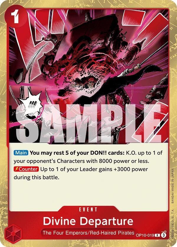 Divine Departure OP10-019 Rare Royal Blood One Piece Foil Near Mint