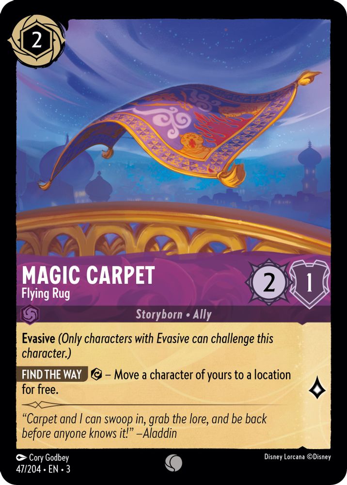 Magic Carpet - Flying Rug 47/204 Common Into the Inklands Lorcana Near Mint