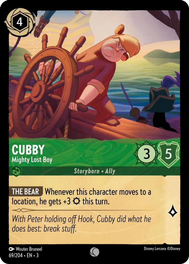 Cubby - Mighty Lost Boy 69/204 Common Into the Inklands Lorcana Near Mint
