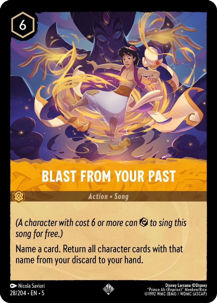 Blast From Your Past 28/204 Super Rare Shimmering Skies Lorcana Near Mint