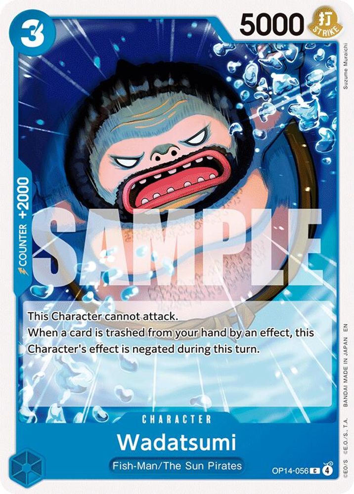 Wadatsumi OP14-056 Common The Azure Sea's Seven One Piece Near Mint