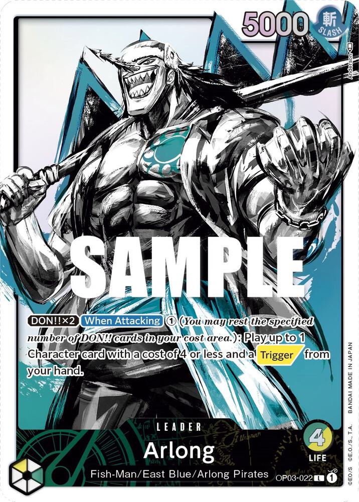 Arlong (Alternate Art) OP03-022 Leader Pillars of Strength One Piece Foil NM