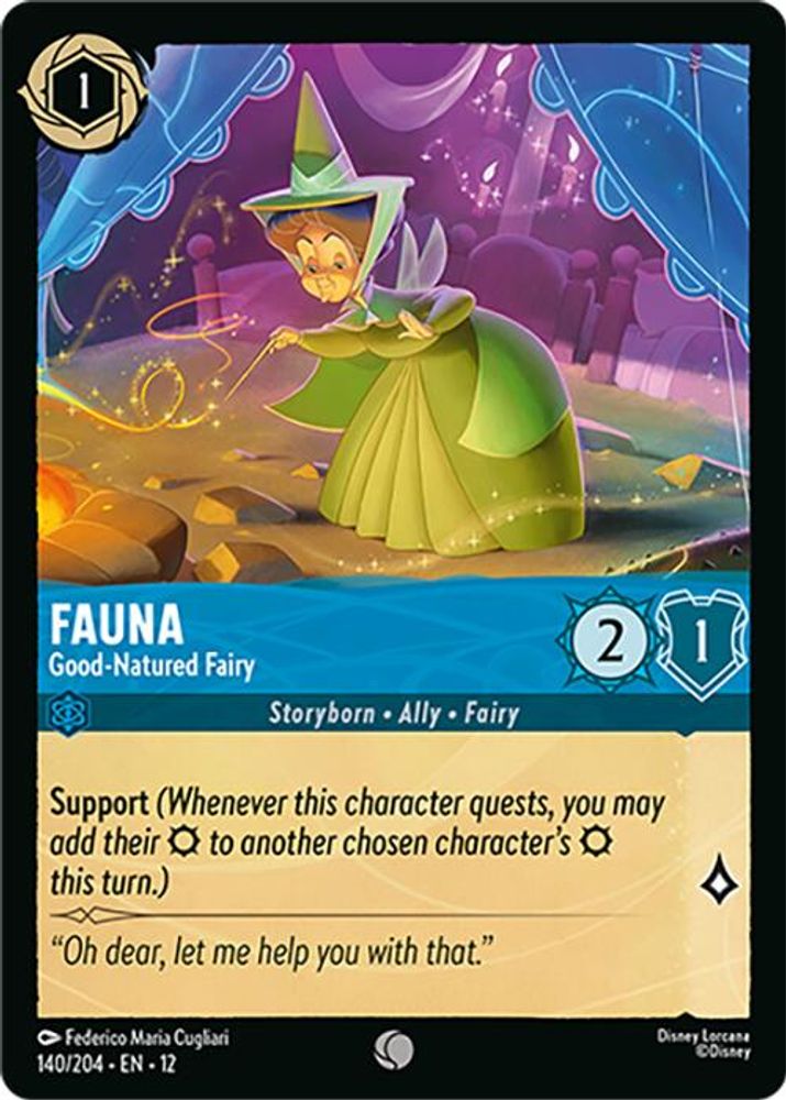 Fauna - Good-Natured Fairy 140/204 Common Wilds Unknown Lorcana Near Mint