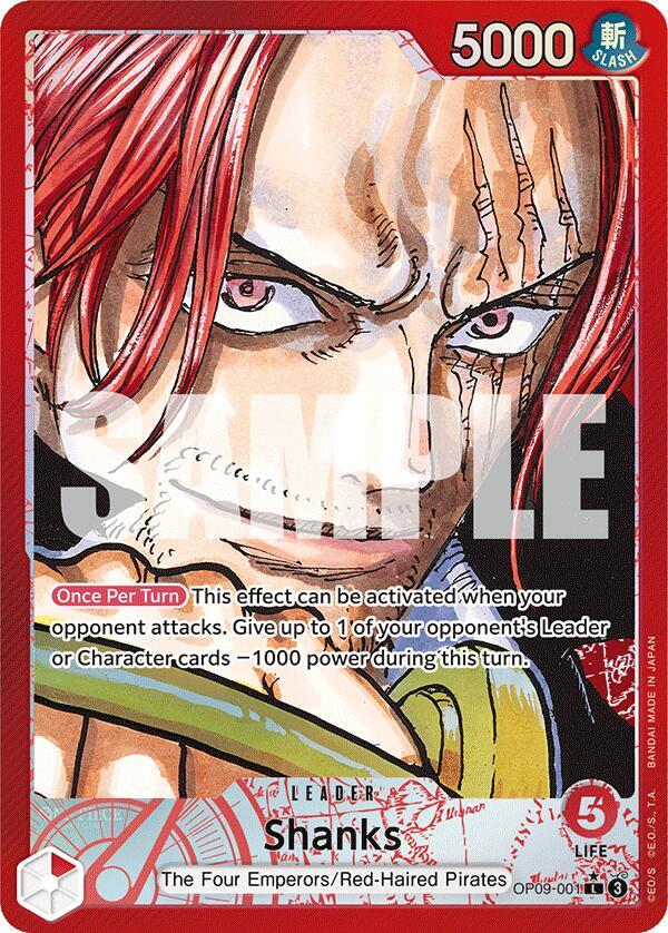 Shanks (001) (Parallel) OP09-001 Emperors in the New World One Piece Foil NM