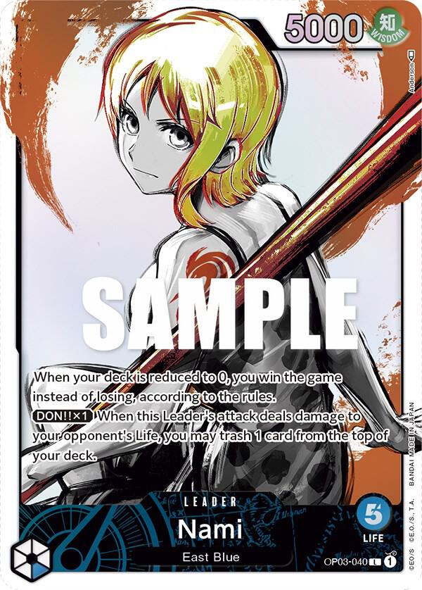 Nami (040) (Alternate Art) OP03-040 Leader Pillars of Strength One Piece Foil NM