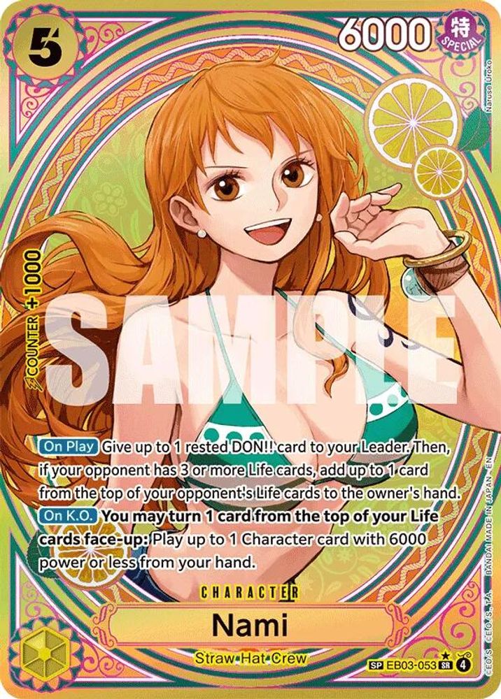 Nami (053) (SP) EB03-053 Extra Booster: One Piece Heroines Edition One Piece Foil NM