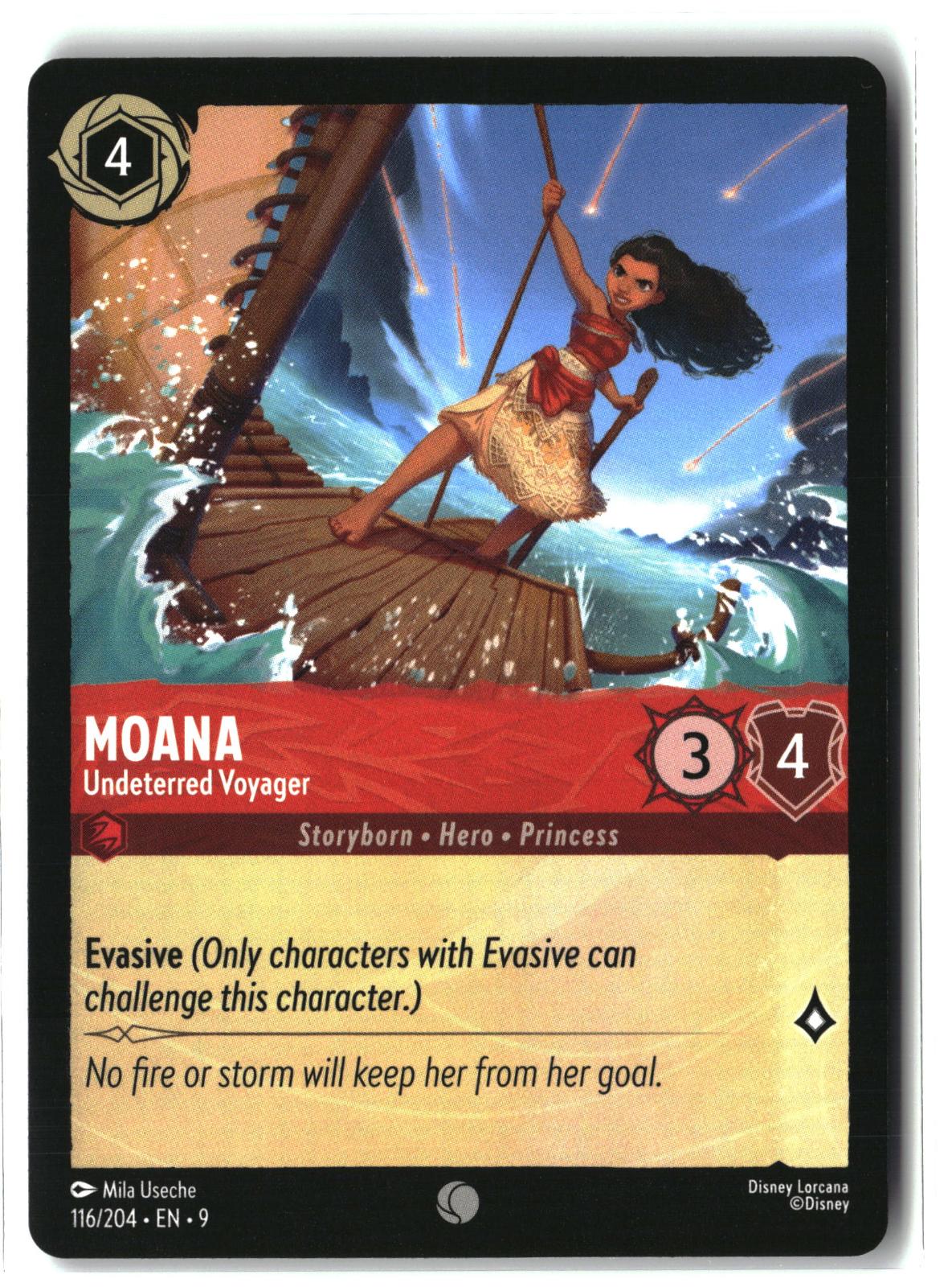 Moana - Undeterred Voyager 116/204 Common Fabled Lorcana Lightly Played