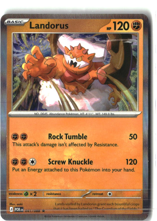 Landorus 041/088 Rare Perfect Order Pokemon Holo Near Mint