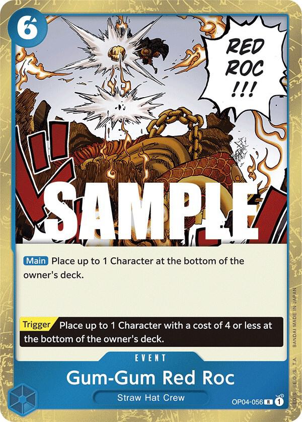 Gum-Gum Red Roc OP04-056 Rare Kingdoms of Intrigue One Piece Foil Near Mint
