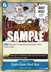 Gum-Gum Red Roc OP04-056 Rare Kingdoms of Intrigue One Piece Foil Near Mint