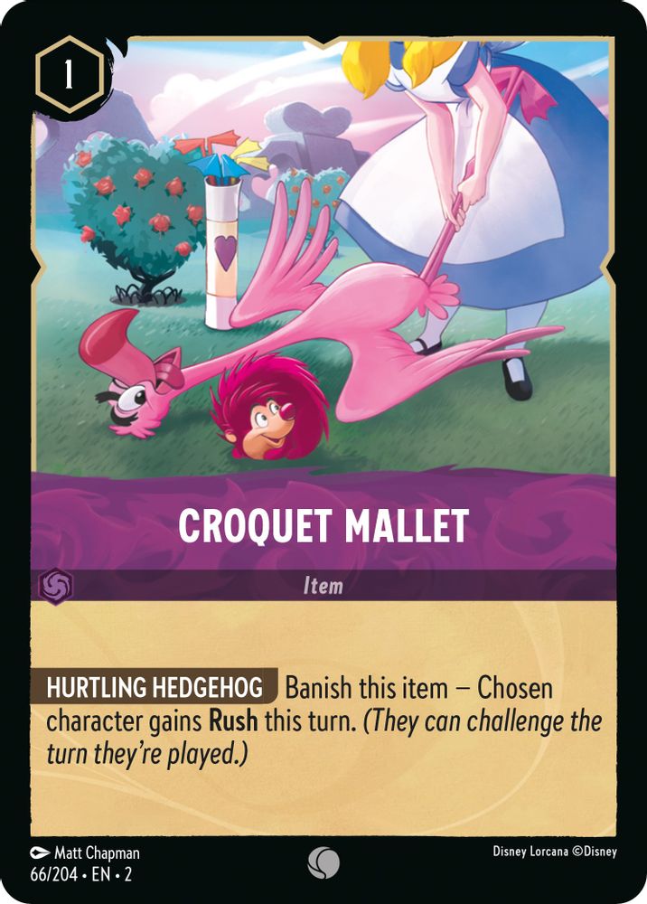 Croquet Mallet 66/204 Common Rise of the Floodborn Lorcana Near Mint