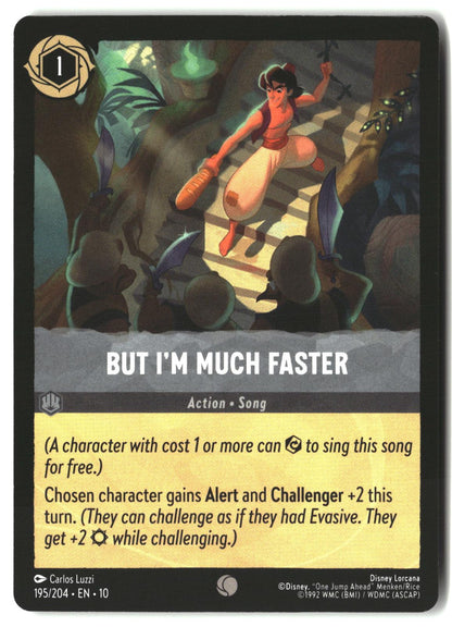 But I'm Much Faster 195/204 Common Whispers in the Well Lorcana Lightly Played