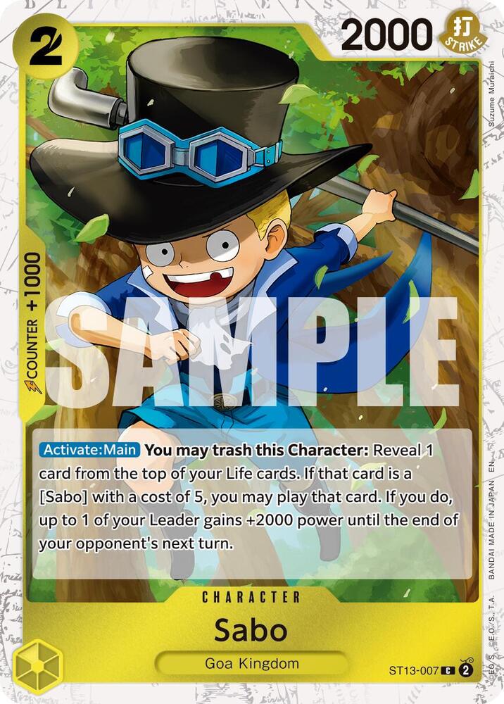 Sabo (Pirate Foil) ST13-007 Premium Booster -The Best- Vol. 2 One Piece NM