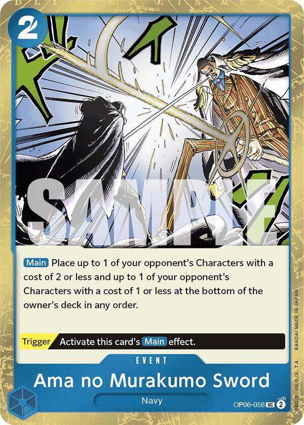 Ama no Murakumo Sword (Jolly Roger Foil) OP06-056 Premium Booster -The Best- One Piece NM