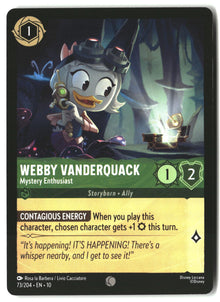 Webby Vanderquack - Mystery Enthusiast 73/204 Whispers in the Well Lorcana LP