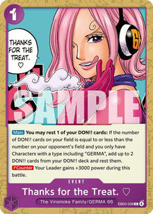 Thanks for the Treat. EB03-038 Extra Booster: One Piece Heroines Edition One Piece NM