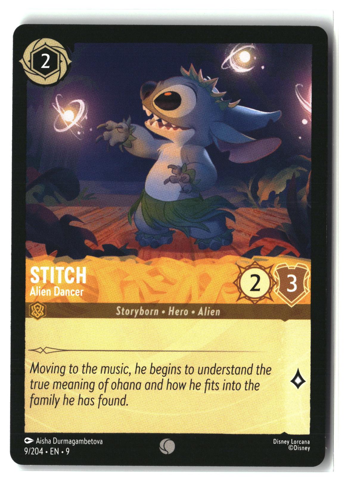 Stitch - Alien Dancer 9/204 Common Fabled Lorcana Lightly Played
