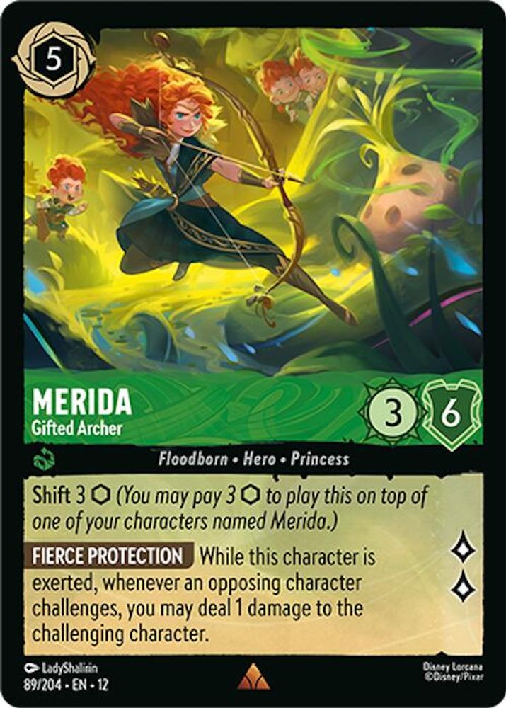 Merida - Gifted Archer 89/204 Rare Wilds Unknown Lorcana Near Mint