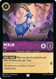 Merlin - Goat 51/204 Uncommon Rise of the Floodborn Lorcana Near Mint