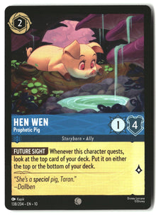 Hen Wen - Prophetic Pig 138/204 Common Whispers in the Well Lorcana LP