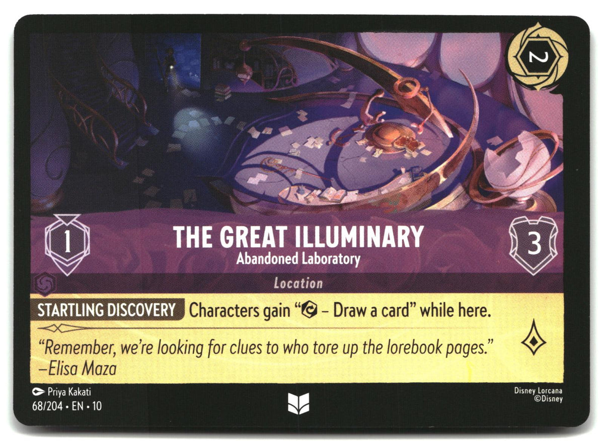 The Great Illuminary - Abandoned Laboratory 68/204 Whispers in the Well Lorcana LP