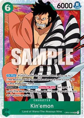 Kin'emon OP01-040 Super Rare Romance Dawn One Piece Foil Near Mint