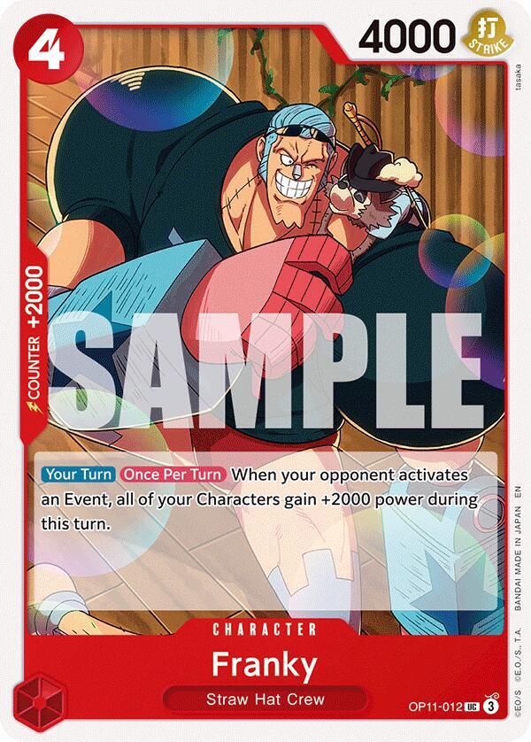 Franky OP11-012 Uncommon A Fist of Divine Speed One Piece Near Mint