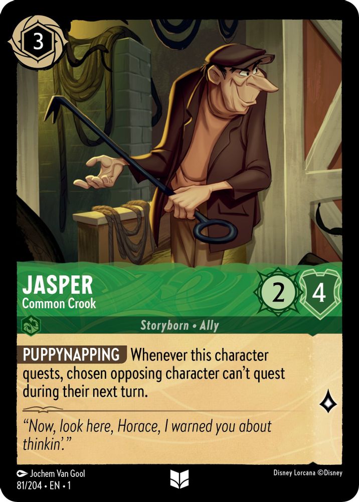 Jasper - Common Crook 81/204 Uncommon The First Chapter Lorcana Near Mint