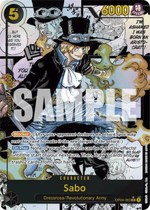Sabo (Manga) OP04-083 Super Rare Premium Booster -The Best- One Piece Foil NM