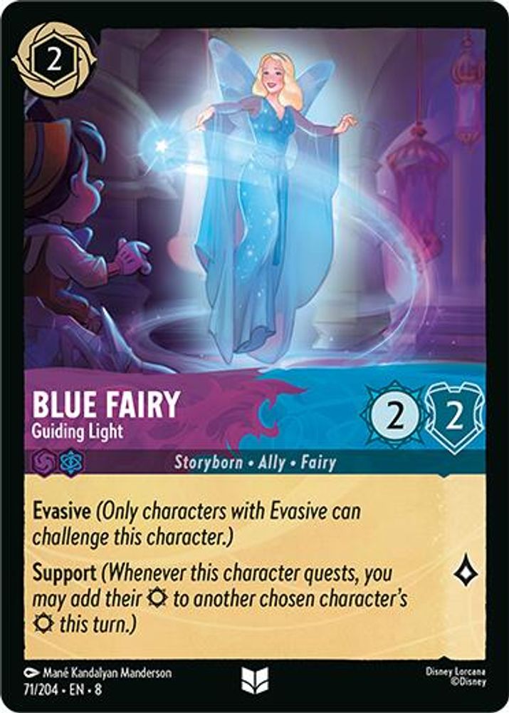 Blue Fairy - Guiding Light 71/204 Uncommon Reign of Jafar Lorcana Near Mint