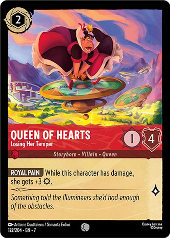 Queen of Hearts - Losing Her Temper 122/204 Common Archazia's Island Lorcana NM
